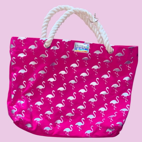 The Limited‎ Pink Flamingo Tote Bag - Picture 1 of 4